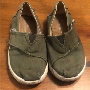 Toms Olive Green Classic Slip-Ons